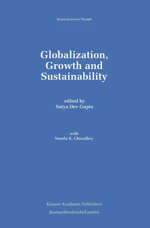 Cover of Globalization, Growth and Sustainability