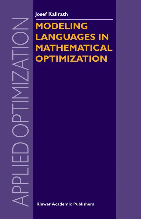 Cover of Modeling Languages in Mathematical Optimization