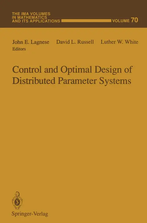 Cover of Control and Optimal Design of Distributed Parameter Systems