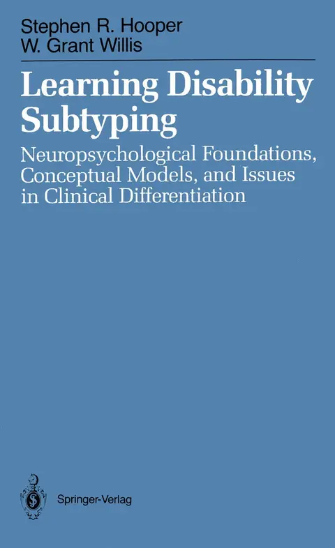 Cover of Learning Disability Subtyping