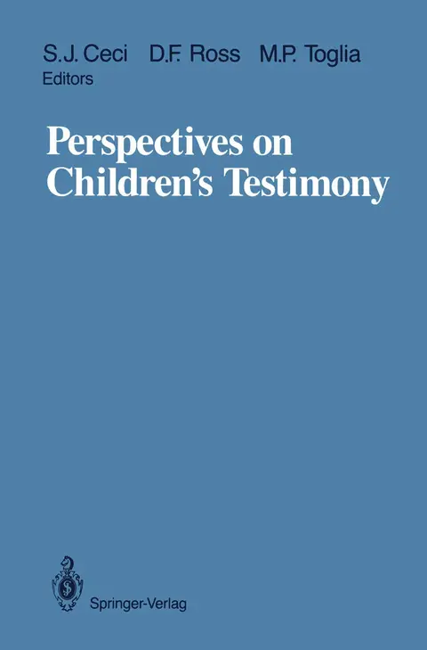 Cover of Perspectives on Children’s Testimony