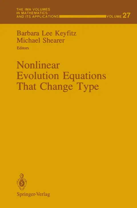 Cover of Nonlinear Evolution Equations That Change Type