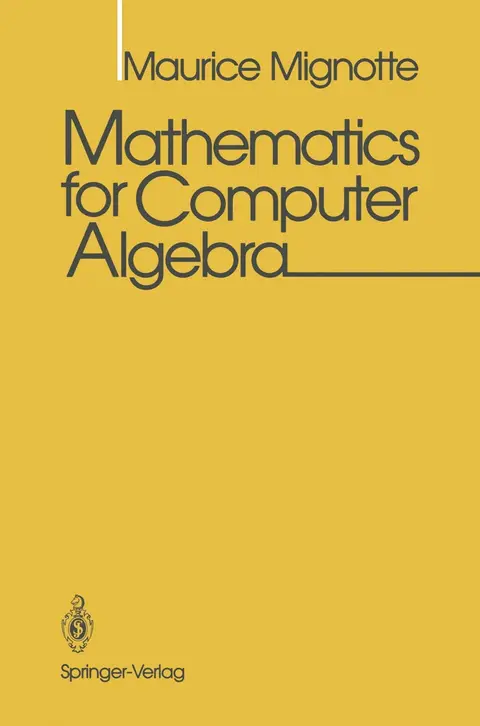 Cover of Mathematics for Computer Algebra