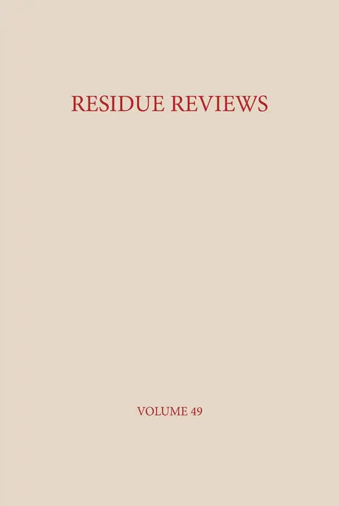 Cover of Residue Reviews
