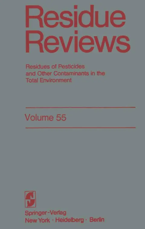Cover of Residue Reviews