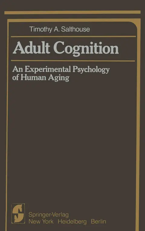 Cover of Adult Cognition