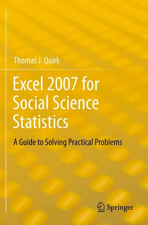 Cover of Excel 2007 for Social Science Statistics