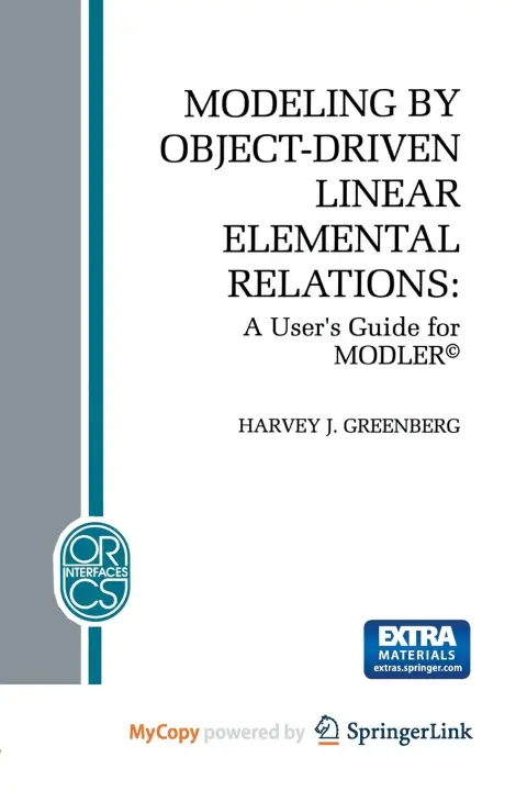 Cover of Modeling by Object-Driven Linear Elemental Relations