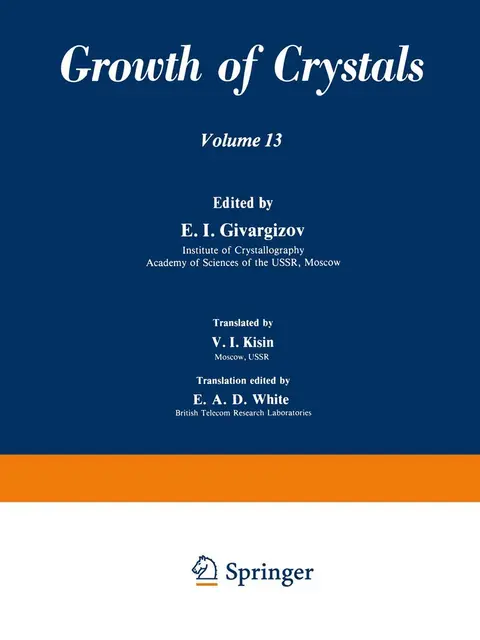 Cover of Growth of Crystals