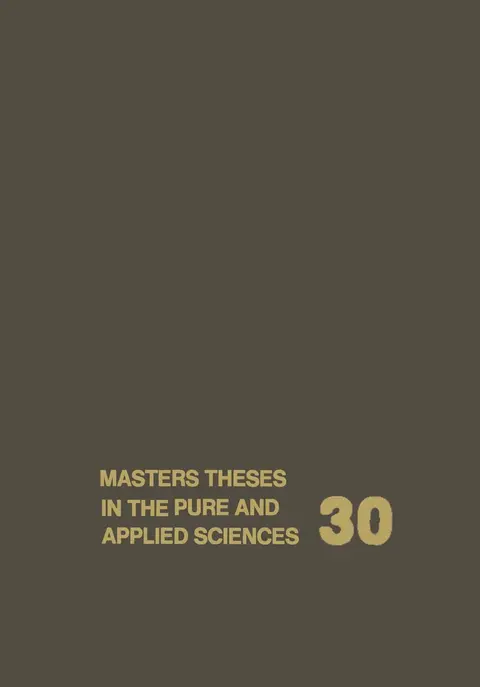 Cover of Masters Theses in the Pure and Applied Sciences