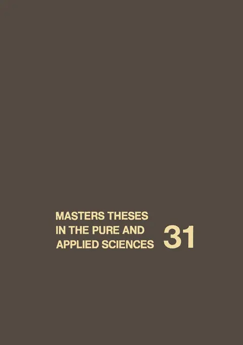 Cover of Masters Theses in the Pure and Applied Sciences