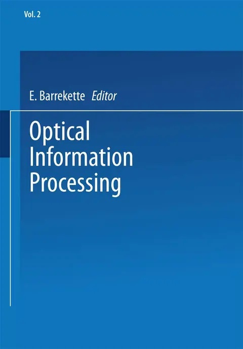 Cover of Optical Information Processing