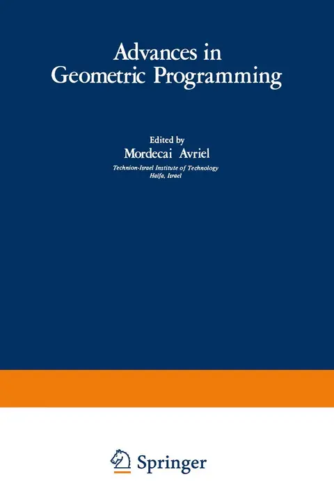 Cover of Advances in Geometric Programming