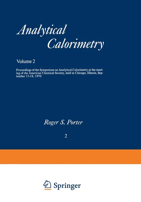 Cover of Analytical Calorimetry