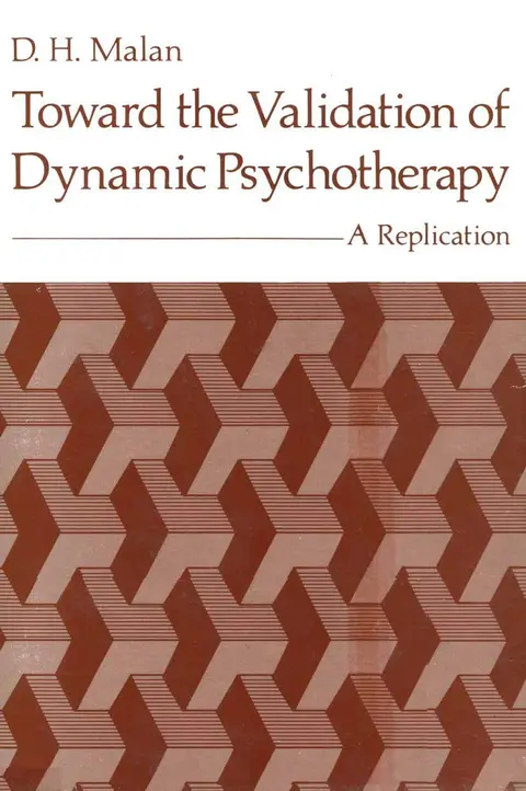 Cover of Toward the Validation of Dynamic Psychotherapy