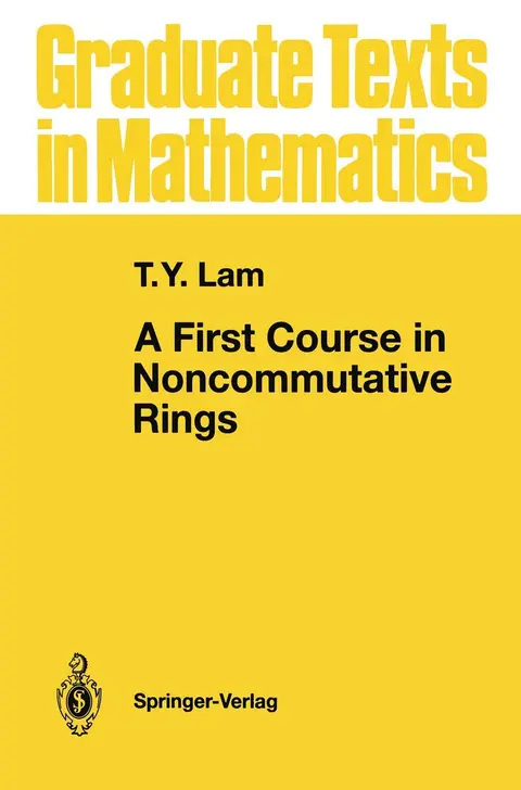 Cover of A First Course in Noncommutative Rings
