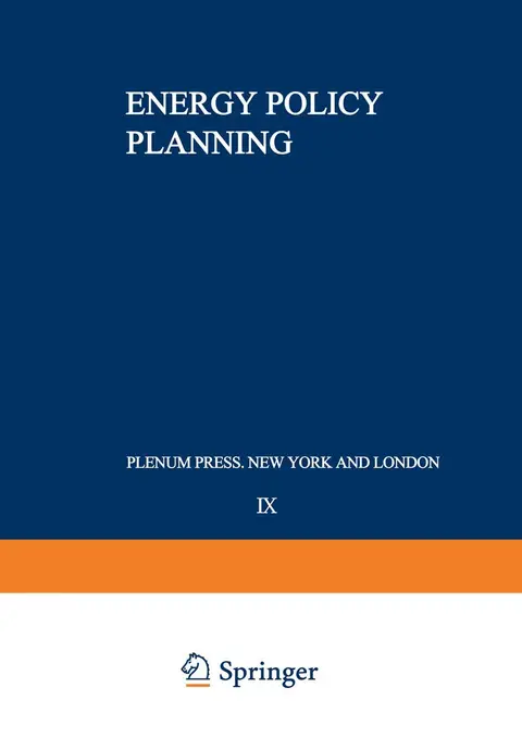 Cover of Energy Policy Planning