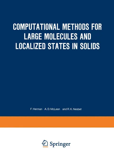 Cover of Computational Methods for Large Molecules and Localized States in Solids