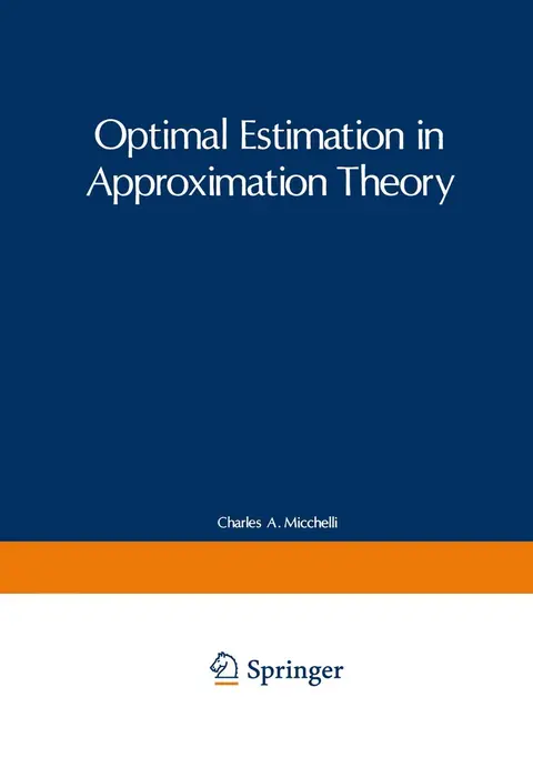 Cover of Optimal Estimation in Approximation Theory