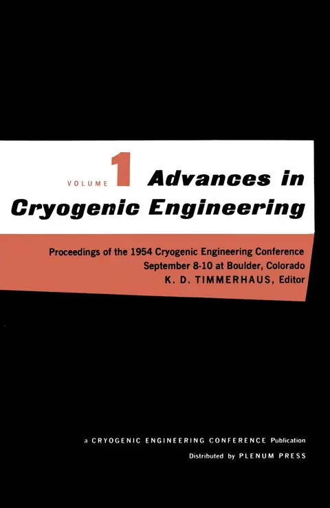 Cover of Advances in Cryogenic Engineering