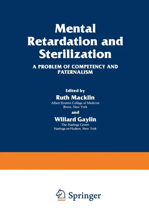 Cover of Mental Retardation and Sterilization