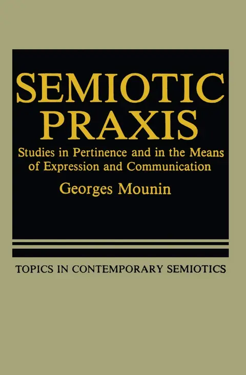 Cover of Semiotic Praxis