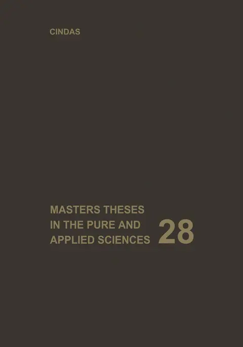 Cover of Masters Theses in the Pure and Applied Sciences