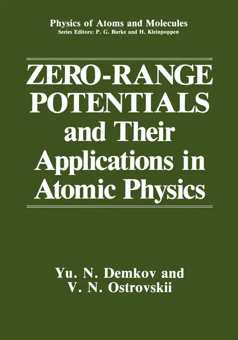 Cover of Zero-range Potentials and Their Applications in Atomic Physics