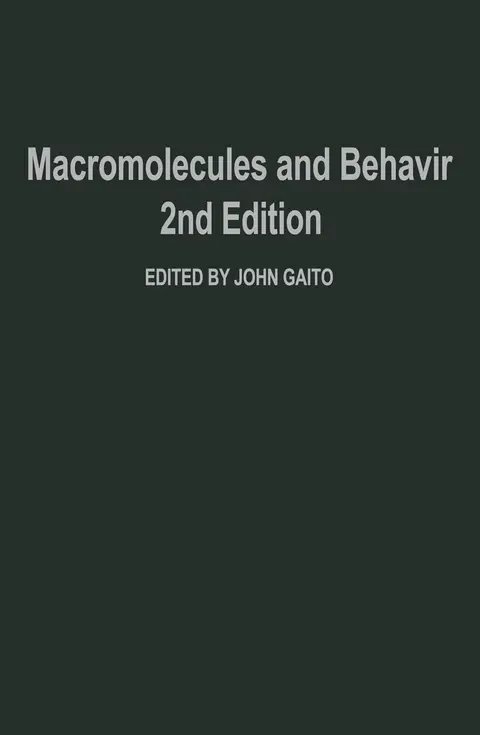 Cover of Macromolecules and Behavior
