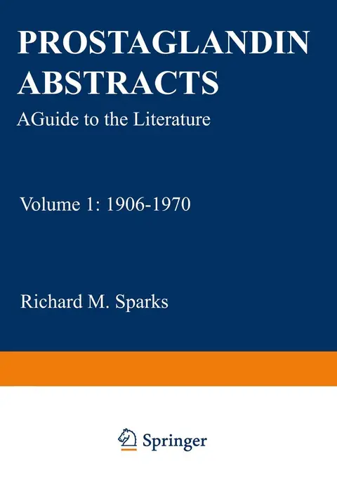 Cover of Prostaglandin Abstracts