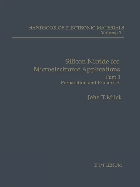 Cover of Silicon Nitride for Microelectronic Applications