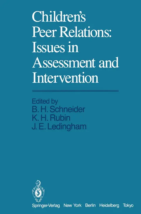 Cover of Children's Peer Relations