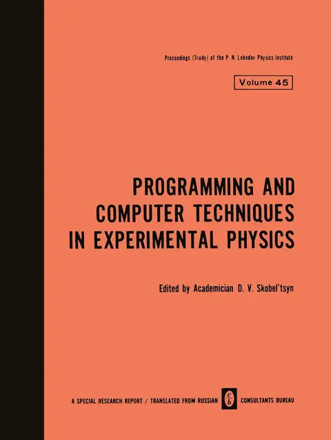 Cover of Programming and Computer Techniques in Experimental Physics