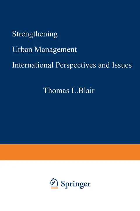Cover of Strengthening Urban Management