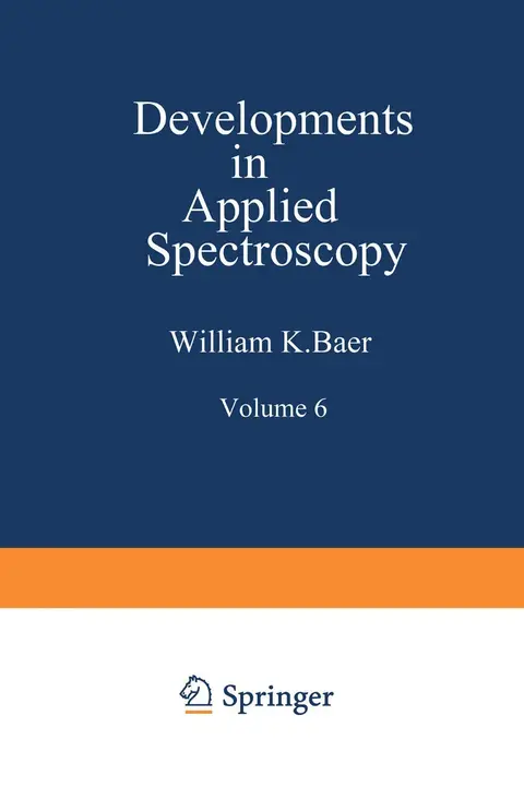 Cover of Developments in Applied Spectroscopy