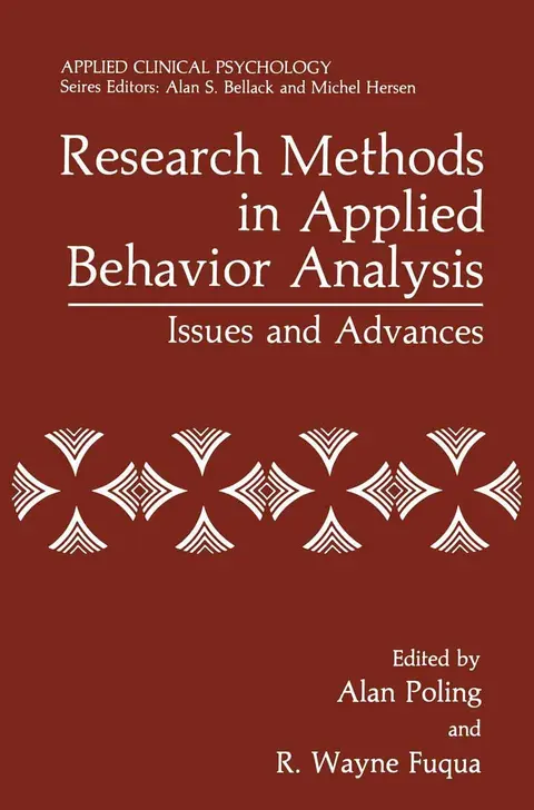 Cover of Research Methods in Applied Behavior Analysis
