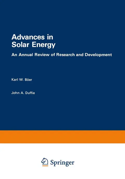 Cover of Advances in Solar Energy