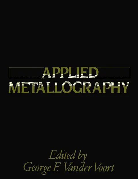 Cover of Applied Metallography