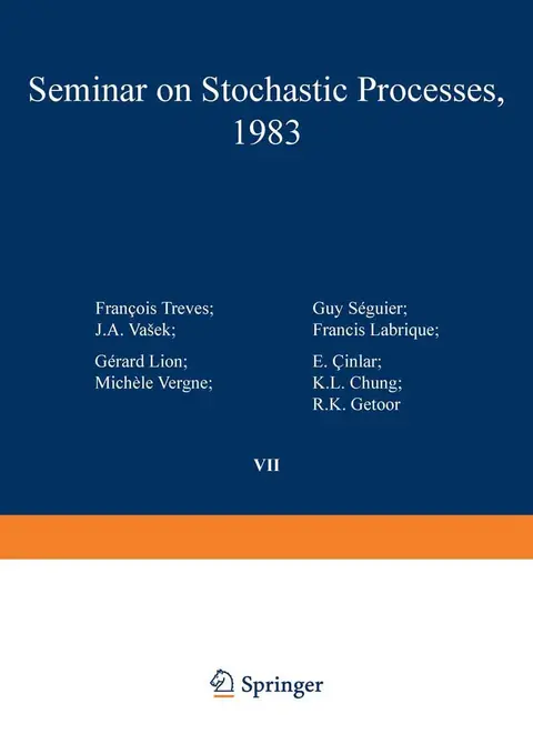 Cover of Seminar on Stochastic Processes, 1983