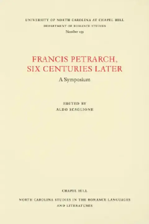 Cover of Francis Petrarch, Six Centuries Later