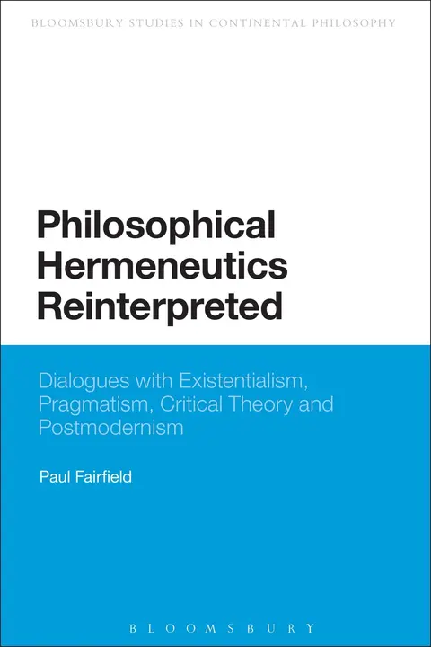 Cover of Philosophical Hermeneutics Reinterpreted