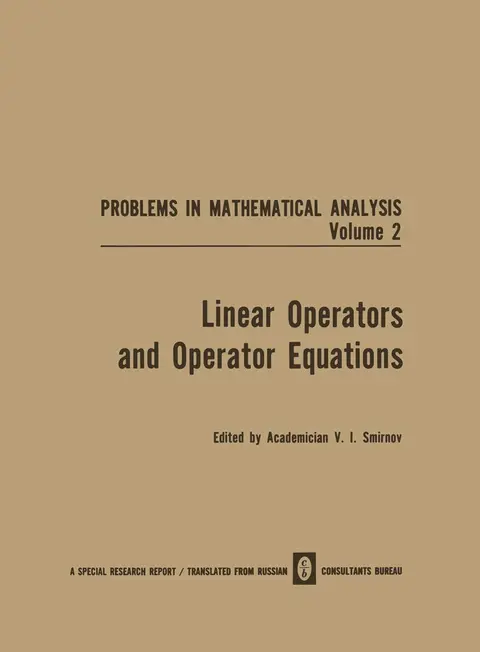 Cover of Linear Operators and Operator Equations