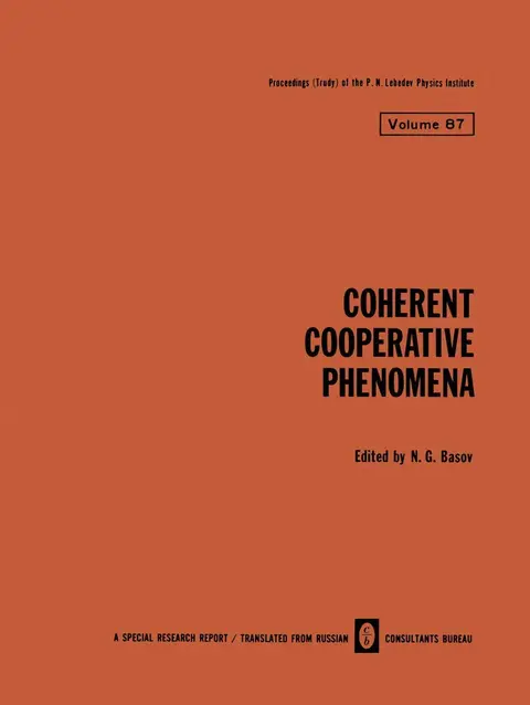 Cover of Coherent Cooperative Phenomena