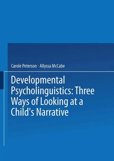 Cover of Developmental Psycholinguistics
