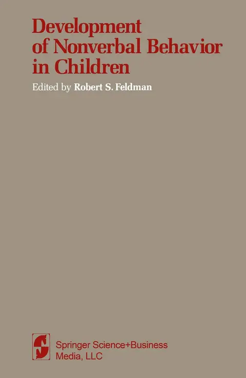 Cover of Development of Nonverbal Behavior in Children