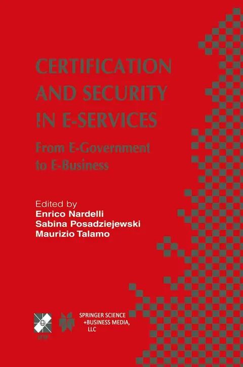 Cover of Certification and Security in E-Services