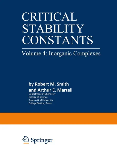 Cover of Critical Stability Constants