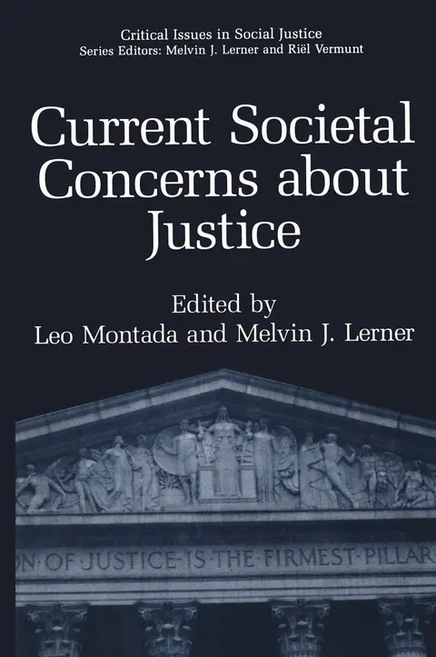 Cover of Current Societal Concerns about Justice