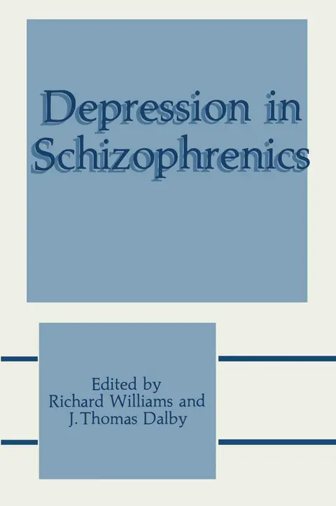 Cover of Depression in Schizophrenics