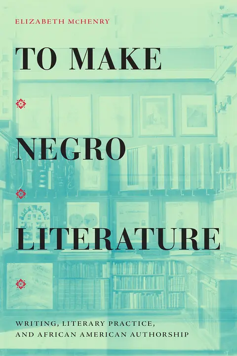 Cover of To Make Negro Literature